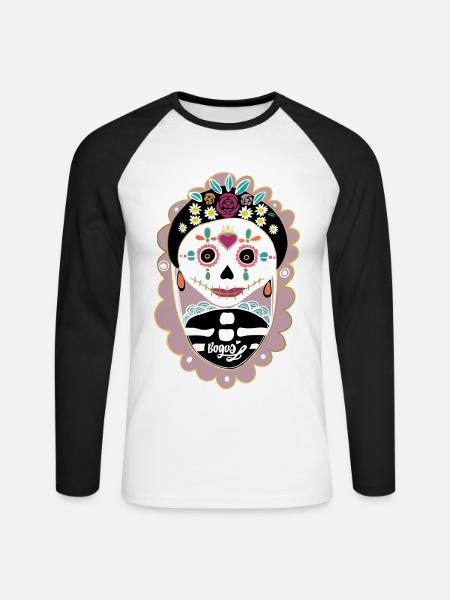 Halloween 🎃 - Unisex Baseballshirt langarm - Weiß/Schwarz
