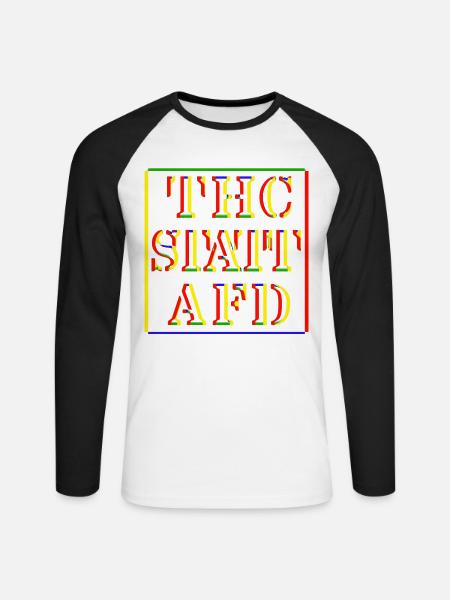 THC STATT AFD - Unisex Baseballshirt langarm - Weiß/Schwarz