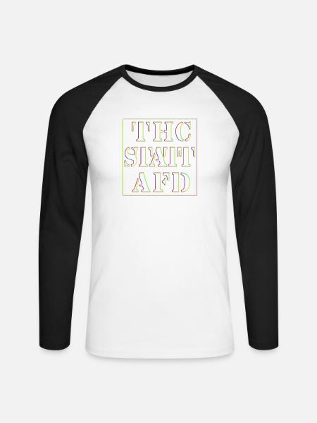 THC STATT AFD - Unisex Baseballshirt langarm - Weiß/Schwarz