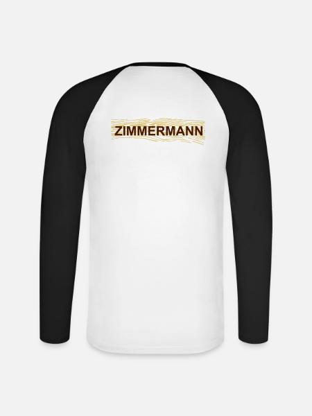 Zimmermann - Unisex Baseballshirt langarm - Weiß/Schwarz