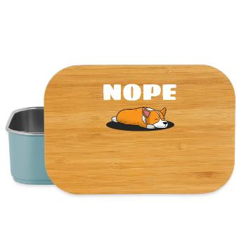 Nope Corgi - Lunch Box - Hellblau - Vorne