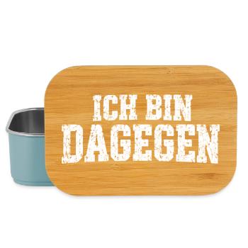 Ich bin dagegen - cooler Spruch - Lunch Box - Hellblau - Vorne