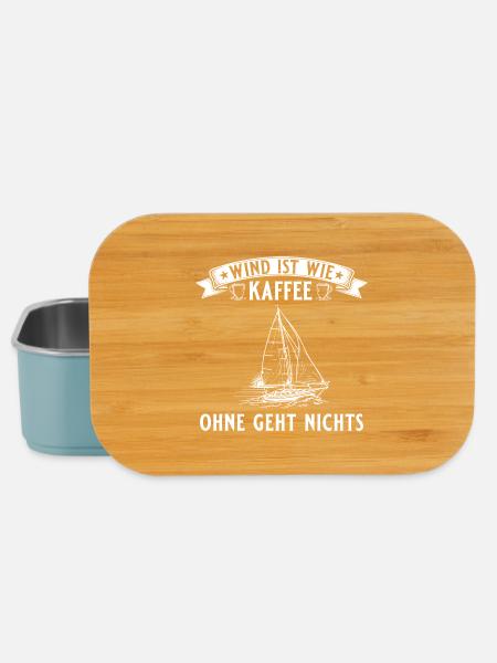 Segeln Wind ist wie Kaffee - Segelboot - Lunch Box - Hellblau