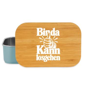 Bin da - Kann losgehen - Cooler Spruch - Lunch Box - Hellblau - Vorne