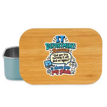 IT Abteilung Neustart Witz - Lunch Box - Hellblau - Vorne