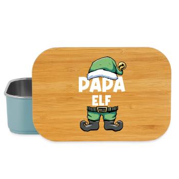 Papa Elf Weihnachtsoutfit Elfe Weihnachten Wichtel - Lunch Box - Hellblau - Vorne