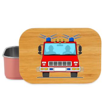 Fire engine without lettering - Lunch Box - light pink - Front