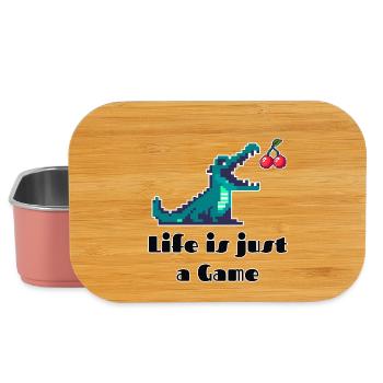 Life is Just a Game Retro Pixel Art Design - Lunch Box - light pink - Front