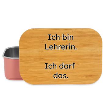Lehrerin Design – ich darf das - Lunch Box - Hellrosa - Vorne