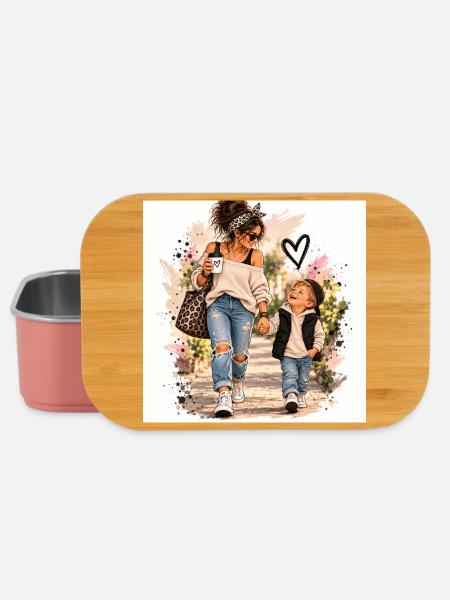 Mutter Kind Liebe unterwegs - Lunch Box - Hellrosa