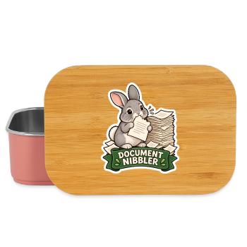 Dokumentnager Häschen mit Papierstapeln - Lunch Box - Hellrosa - Vorne