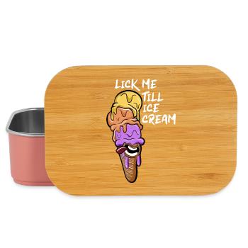 Lick Me Eiscreme Eiswaffel Sommer Wortwitz Eis - Lunch Box - Hellrosa - Vorne