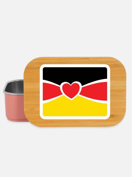 Herzflagge Deutschland - Lunch Box - Hellrosa