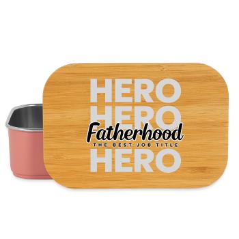 Fatherhood Hero – Papa Held Vater Geschenk - Lunch Box - Hellrosa - Vorne