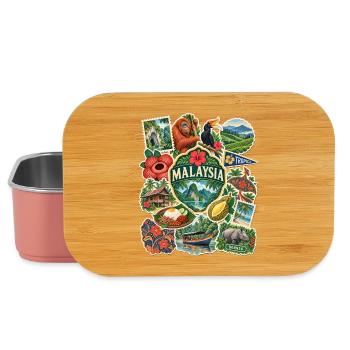 Malaysia Reisesticker - Lunch Box - Hellrosa - Vorne