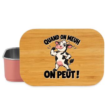 Cartoon Cow: Wenn du muhst, kannst du es - Lunch Box - Hellrosa - Vorne