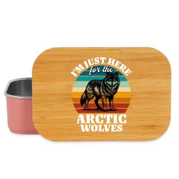Lustige Polarwolf Sprüche - Lunch Box - Hellrosa - Vorne