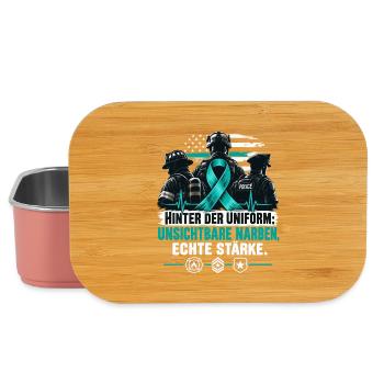 Hinter der Uniform Unsichtbare Narben Einsatzkräft - Lunch Box - Hellrosa - Vorne