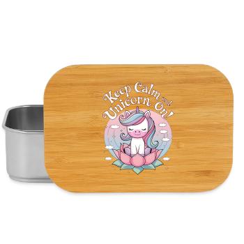 Keep Calm And Unicorn On! - Lunch Box - silver - Front