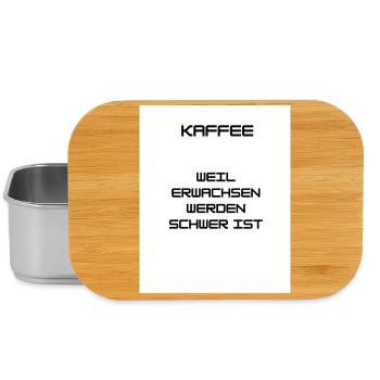 KAFFEE - Erwachsen werden ist nicht einfach - Lunch Box - Silber - Vorne