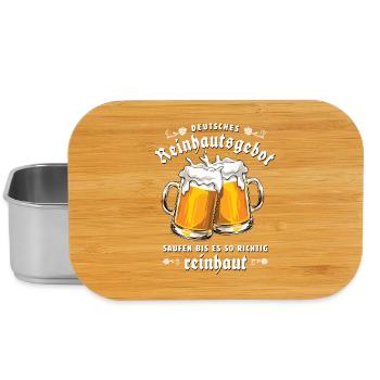 Reinheitsgebot - Saufen - Bierglas - Wortspiel - Lunch Box - Silber - Vorne
