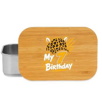 My 7 Birthday Leopard Party - Lunch Box - Silber - Vorne