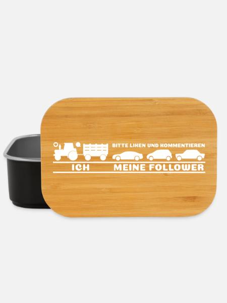 Ich, meine Follower - Traktor Autos Bauer Landwirt - Lunch Box - Schwarz