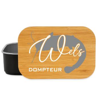 Welsdompteur Welsflüsterer Welsangler - Lunch Box - Schwarz - Vorne