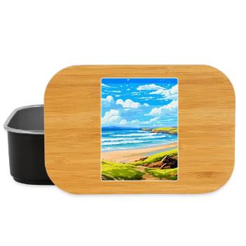 Constantine Bay Cornwall England Vereinigtes Königreich Reiseposter - Lunch Box - Schwarz - Vorne
