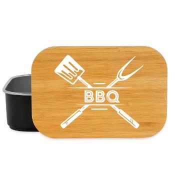 BBQ Kitchen Apron - Lunch Box - black - Front