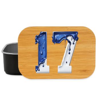 NR. 17 NUMMER 17 BLAU WEIß 17. GEBURTSTAG - Lunch Box - Schwarz - Vorne