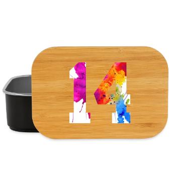 NUMBER 14 YEARS OLD 14TH BIRTHDAY - Lunch Box - black - Front