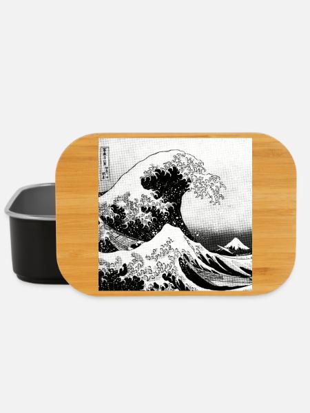 Japanische Welle Kanagawa Style bd - Lunch Box - Schwarz