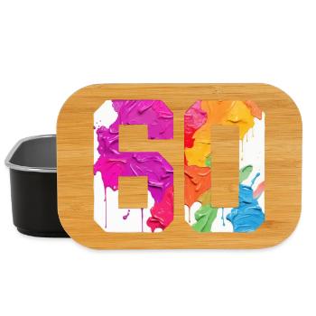 FARBIG NUMMER 60 BUNT 60. GEBURTSTAG - Lunch Box - Schwarz - Vorne