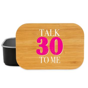 30. Geburtstag Talk 30 To Me Thirty Dirty Thirties - Lunch Box - Schwarz - Vorne