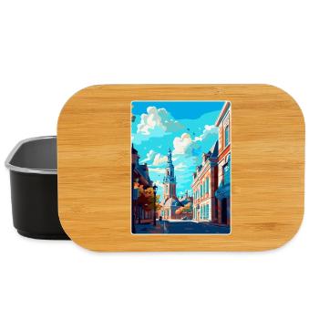 Breda Niederlande Vintage Reiseplakat Souvenir - Lunch Box - Schwarz - Vorne