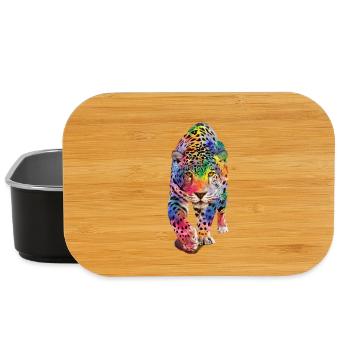 Multicolour leopard - Lunch Box - black - Front