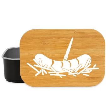 French fries currywurst - Lunch Box - black - Front