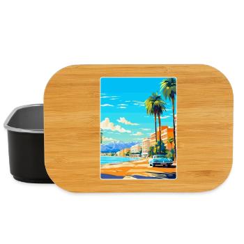 Cannes France Vintage Travel Poster WPA Souvenir - Lunch Box - black - Front