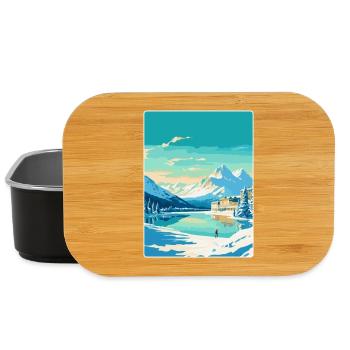 St Moritz Switzerland Vintage Travel Poster WPA - Lunch Box - black - Front