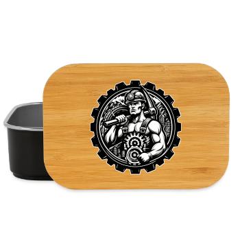Miner Logo - Lunch Box - black - Front