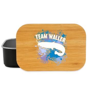 Wels Waller fischen Wels auf Farbklecksen - Lunch Box - Schwarz - Vorne