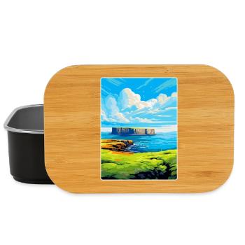 Isle Of Staffa Scotland Uk Vintage Travel Poster - Lunch Box - black - Front