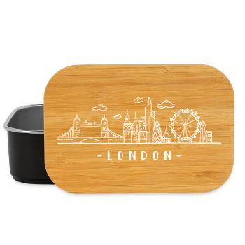 London Hauptstadt England Skyline Tower-Bridge - Lunch Box - Schwarz - Vorne