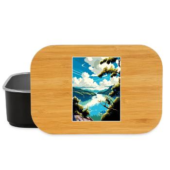 Danube River Europe Vintage Travel Poster Souvenir - Lunch Box - black - Front