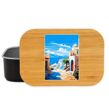 Kos Griechenland Vintage Reise Poster Souvenir Souvenir - Lunch Box - Schwarz - Vorne