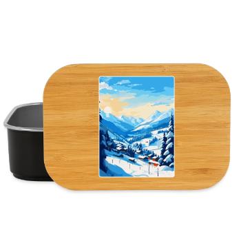 Saalbach Austria Vintage Travel Poster Souvenir - Lunch Box - black - Front