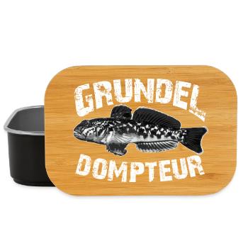 Grundeln fischen angeln - Lunch Box - Schwarz - Vorne