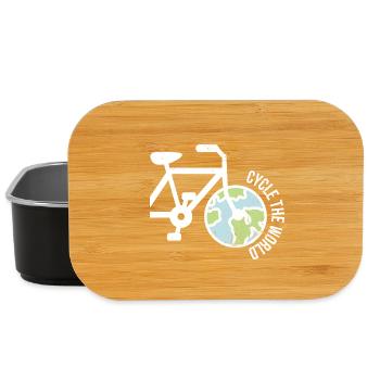 Reiselustiger Radler Weltentour - Lunch Box - Schwarz - Vorne