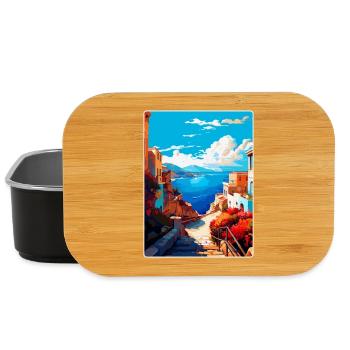 Crète Grèce Affiche de voyage vintage WPA Souvenir - Boîte à goûter - noir - Devant
